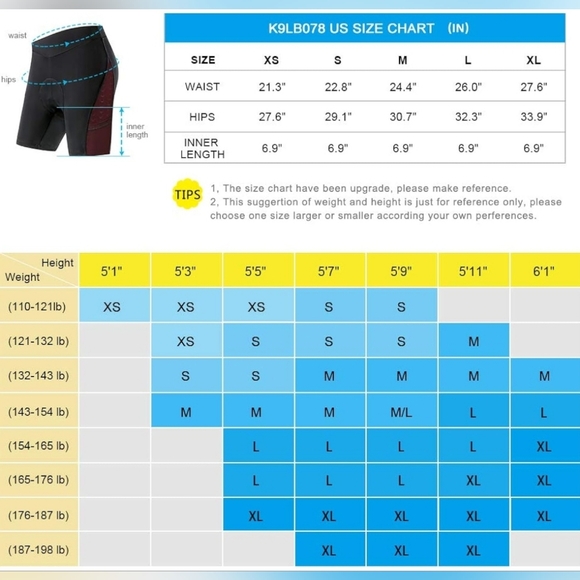 Santic Women's Bike Shorts w/ Padded Cycling Quick Dry Breathable Side Pockets S - Picture 6 of 6